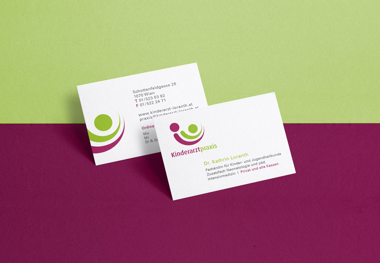Kinderarztpraxis Dr. Kathrin Loranth Visitenkarte
