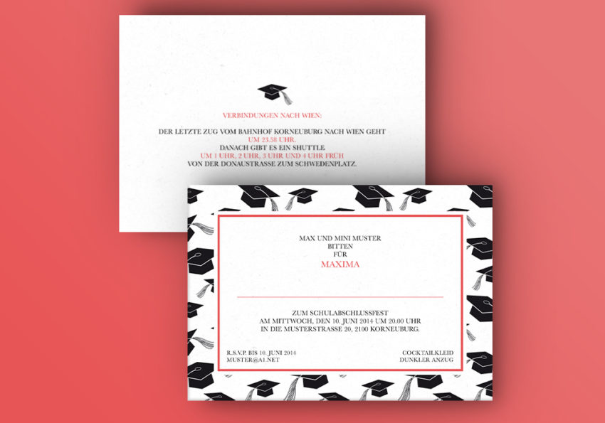 Einladung Sponsion, Promotion