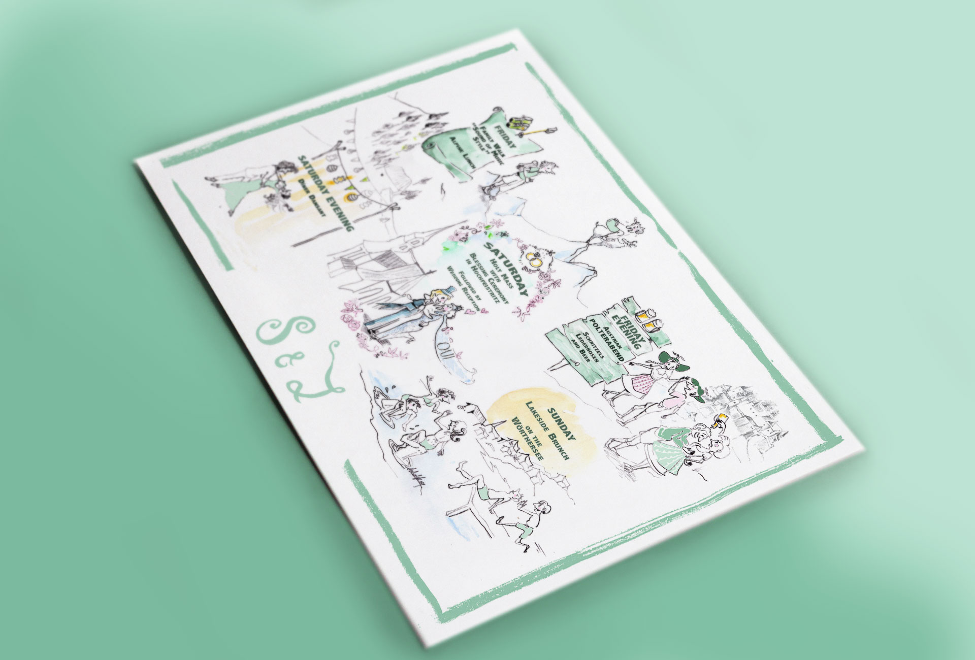 Kirchenheft Hochzeitspapeterie, Infoblatt